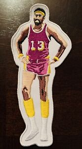 VARY RARE Wilt Chamberlain Big Large 5in. Iron / Sew On Embroidered Patch