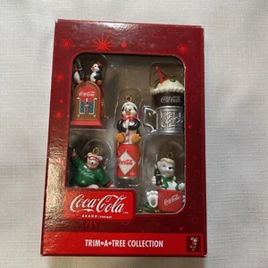 Coca-Cola Trim A Tree Collection Set Of 5 Christmas Ornaments New In Box - Picture 1 of 6