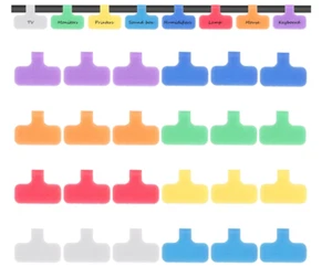 24 Pcs Write On Cord Labels Cable Tags Wire Markers for Cable Identification - Afbeelding 1 van 12