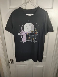 Pokemon Celestial Espeon Umbreon Shirt Erwachsene Large Kurzarm Schwarz Lizenziert - Bild 1 von 8