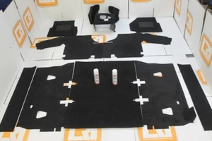 LHD TDCI PUMA Komplett Schwarz Vorne Hinten Teppich Matten Set passt für Land Rover Defender 90 - Bild 1 von 12