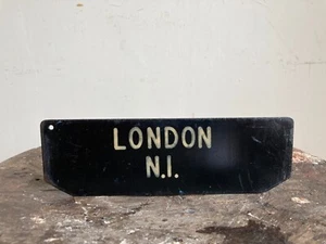 Vintage Small Double-Sided (LONDON POSTAL SORTING OFFICE) Metal Sign c1950s - Picture 1 of 12