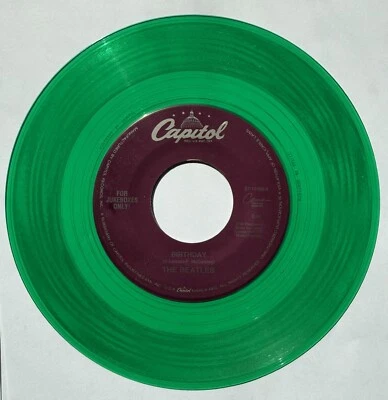 The Beatles - Green Vinyl Record -New 45 RPM - CEMA S7-17488 - For Jukebox Only - Image 1 of 2