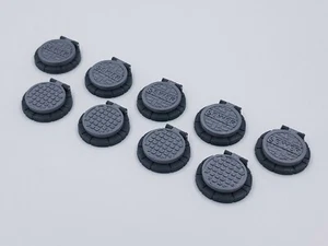 Zombicide classico/peste nera - Tombini fognari a cerniera 3D - Set di 9 - Foto 1 di 34