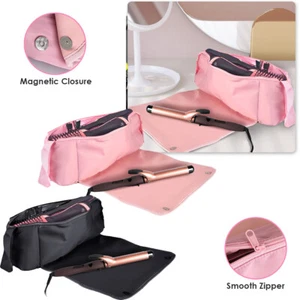 Portable Hair Tools Travel Bag w/ Heat Resistant Mat,Travel Essentials for Women - Picture 1 of 33
