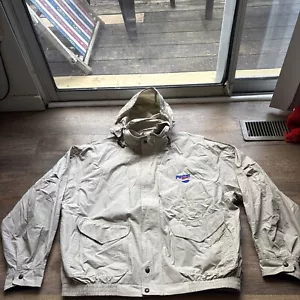Vintage Pepsi Cola SPELLOUT Jacket Men’s XL Beige Windbreaker Employee Coat - Picture 1 of 10