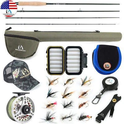 Maxcatch Extreme Fly Fishing Combo Kit 3/4/5/6/7/8WT Starter Rod and Reel Outfit - Image 1 of 4