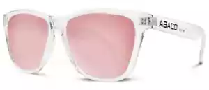 ABACO Polarized Women's Kai Sunglasses Crystal Clear/Rose Gold, New - Picture 1 of 4