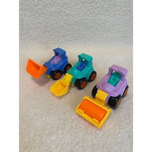 Toddler Toy Lot of 3 Construction Equipment Trucks Unbranded Plastic Friction - Picture 1 of 7