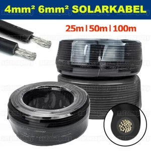 Câble solaire 25m 50m 100m ligne solaire photovoltaïque 4mm² 6mm² noir photovoltaïque - Photo 1/14