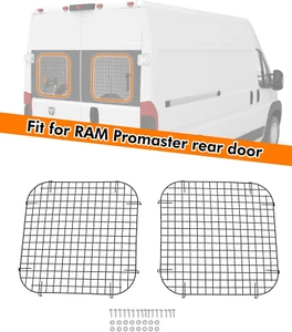 Van Window Safety Screens set for Ram Promaster Rear Door 2PCS carbon steel - Picture 1 of 24