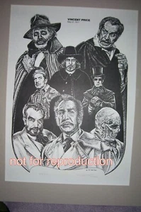 Vincent Price Kunstwerk, original signierter und nummerierter Druck von Martin Timins - Bild 1 von 2