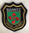 Vintage -BIARRITZ -  Embroidered Patch with Gold Threads