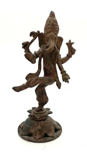 Antique Indian Bronze Ganesh Elephant God Statue - Picture 1 of 18