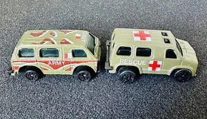 VINTAGE SM 8306 Ford Off-Road Rescue Van, US ARMY, Military, Green Van Lot Of 2 - Picture 1 of 5