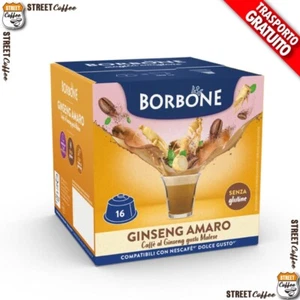 16 Kapseln Caffè Borbone Ginseng Amaro Gin Seng 100% Comp. Nescafe Dolce Gusto - Bild 1 von 3