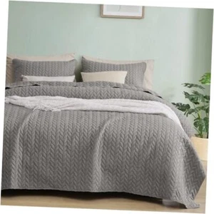 Quilt Bedding Set King Size - Lightweight Summer Bedspread, 3PCS Soft - Picture 1 of 7