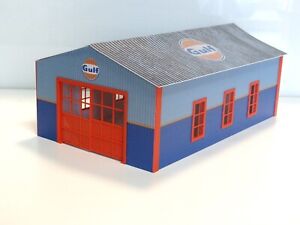 Oil company hangar PVC diorama kit Scale 1:24 Miniature garage model