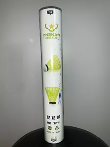 1 DOZ. ZHENAN NYLON SHUTTLECOCKS FOR REGIONAL TOURNAMENTS BADMINTON - Picture 1 of 8