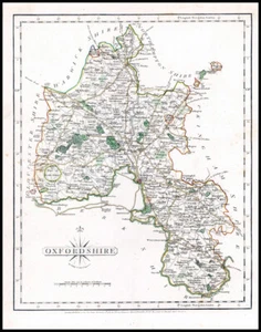 1787 Original Antique Map of OXFORDSHIRE by John Cary (CSM5/26) - Picture 1 of 1