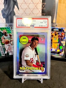 ⭐️ JUAN SOTO 2018 TOPPS HERITAGE PURPLE REFRACTOR #502 PSA 8 NM/MT RC 🔥🔥 - Imagen 1 de 2