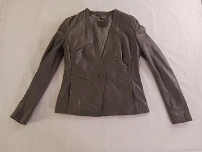 Blazer Muubaa Shaula Cuero Piedra Blaxer Traje Chaqueta Eur 40 Gris Talla 8 EE. UU.  Foto 1 de 4