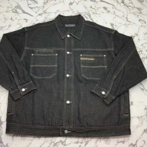 Men's Pelle Pelle Black Casual Denim Jacket NWT - Picture 1 of 6