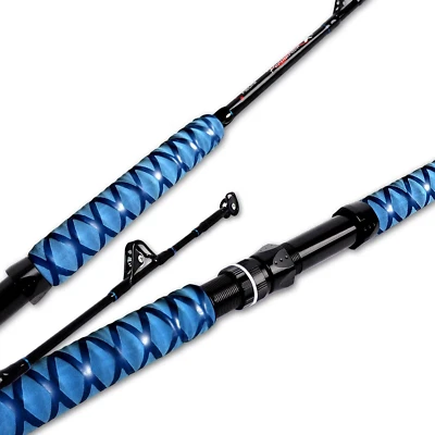 Saltwater Trolling Rod Deep Drop Sea Roller Big Name Boat Heavy Fishing Pole 1PC - Image 1 of 4