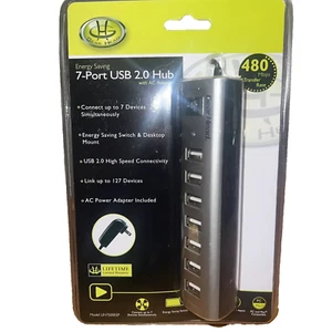 USB 2.0 7-Port Hub with Energy Saving Switch (AC Powered) (RoHS) (UH7500ESP) - Picture 1 of 2