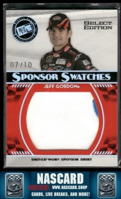 2009 Press Pass - Sponsor Swatches Jeff Gordon Driver Worn Shirt /10 - Image 1 of 2
