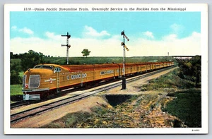 A269 Postcard Trains Train Union Pacific Steamliner Overnight To The Rockies - Picture 1 of 2