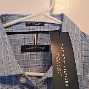 TOMMY HILFIGER MEN NWT 2-pack Dress SHIRT Size L classic Nice - Picture 1 of 8