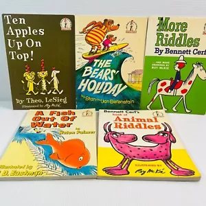 Vintage Dr. Seuss Books Kids Beginners x5 1960 - Picture 1 of 9