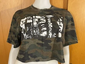 Obey Camo Camouflage Snuggles T-Shirt Crop Damen Small - Bild 1 von 3