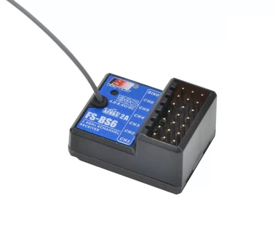 FLYSKY 6 CHANNEL RECEIVER 2.4GHZ, FS-BS6, HC_OZ - Image 1 of 1