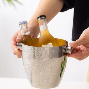 Ice Bucket With Handles Double Walled Cooler Easy Portability Social Gatherings - Picture 1 of 12