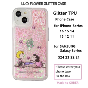 FUNDA Peanuts Snoopy para iPhone 16 15 14 Lucy & Schroeder GLITTER *US-dt Pagado - Imagen 1 de 5