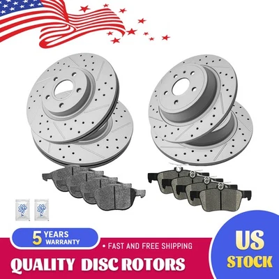 前后制动盘转子和陶瓷垫适用于 2017 年 2019 福特 Escape — 第 1/4 张图片