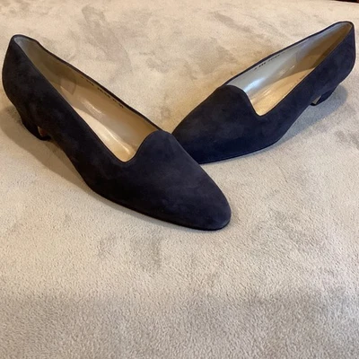 Silvia Fiorentina GrayLeather Suede Kitten Heels, Size US 11, UK 9, EU 41.5 - Image 1 of 4