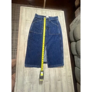 Jeansrock Bleistift Midi dunkle Waschung Zimmermannsstil Taschen Gr. 28 - Bild 1 von 5