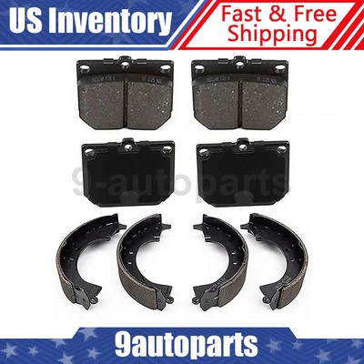 Front Brake Pads Rear Brake Shoes kit For 1974 1975 1976 - 1982 Toyota Corona - Image 1 of 4
