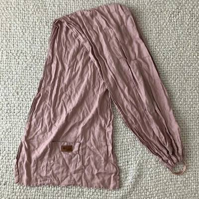 Anel Kyte Baby 100% linho estilingue rosa claro bolso para transporte de bebê - Imagem 1 de 4