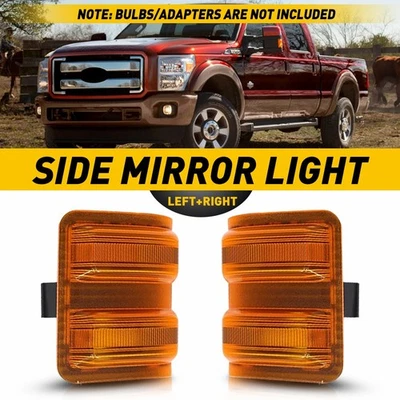 Carcasas de luz de señal de espejo lateral con lente ámbar para Lincoln Mark LT 2013-2014 Foto 1 de 4
