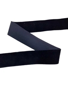 50 Cm Passamaneria Nastro Elastico Velluto Mano Seta Nero Alto 4 Cm 11631 - Imagen 1 de 3