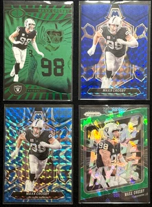 Lot 4 Maxx Crosby 2024 Panini Mosaic,Prizm,Illusion 3 Prizms 1 Blue/99 - Picture 1 of 3