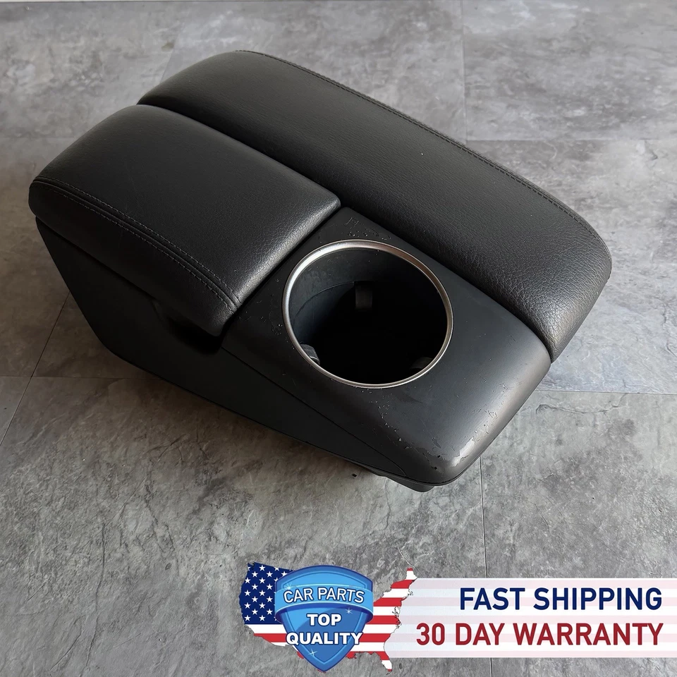 2007-2015 Audi Q7 Center Console Armrest Cup Holder Black OEM - Image 1 of 4