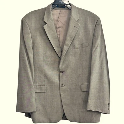 Traje CHAPS Ralph Lauren Para Hombres Dos Botones 2 Piezas Taupe Cuadros Talla 48R Foto 1 de 4