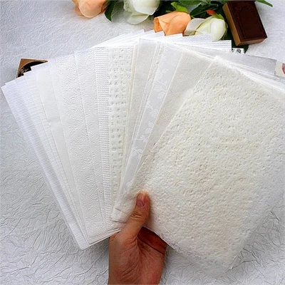 20 Hojas Papel Álbum de Recortes Tamaño A5 Papel Texturizado, Arte Morera Blanco Blanco  Foto 1 de 4