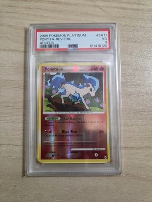 2009 POKEMON PLATINUM ARCEUS SH11 PONYTA-REVERSE FOIL PSA 3 - Image 1 of 4
