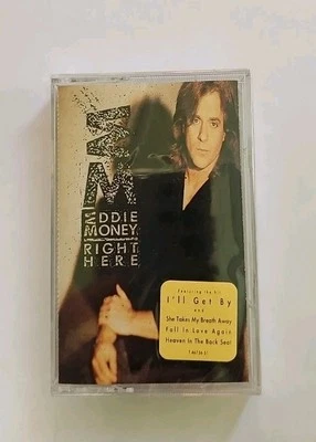 Eddie Money - Right Here Cassette SEALED Hype Sticker Columbia VTG  - Image 1 of 4